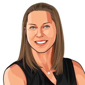 Illustrated headshot of Michelle Harvell of Kenzie Academy